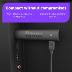 Roku Streaming Stick 4K Streaming Device 4K/HDR/Dolby Vision with Voice Remote with TV Controls: Wi-Fi, Apple Airplay