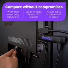 Roku Streaming Stick 2025 HD Roku Streaming Device with Voice Remote: Wi-Fi, HDMI, 1080p, Apple Airplay