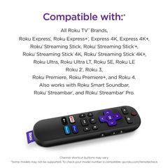 Roku Voice Remote (Official) for Roku Players, Roku Audio, and Roku TV: Infrared & RF Control