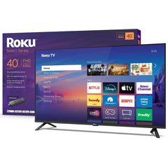 Roku 40" Select Series 1080p Full HD Smart Roku TV with Voice Remote Streaming Live Local News, Sports, & Movies